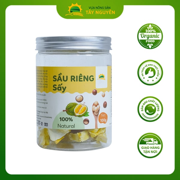 Sầu riêng sấy khô thăng hoa hủ pet 100gr